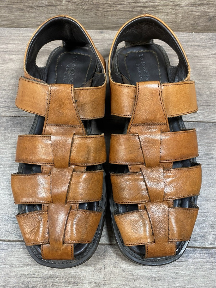 To Boot New York Fisherman Sandals Brown Leather Mens Size 