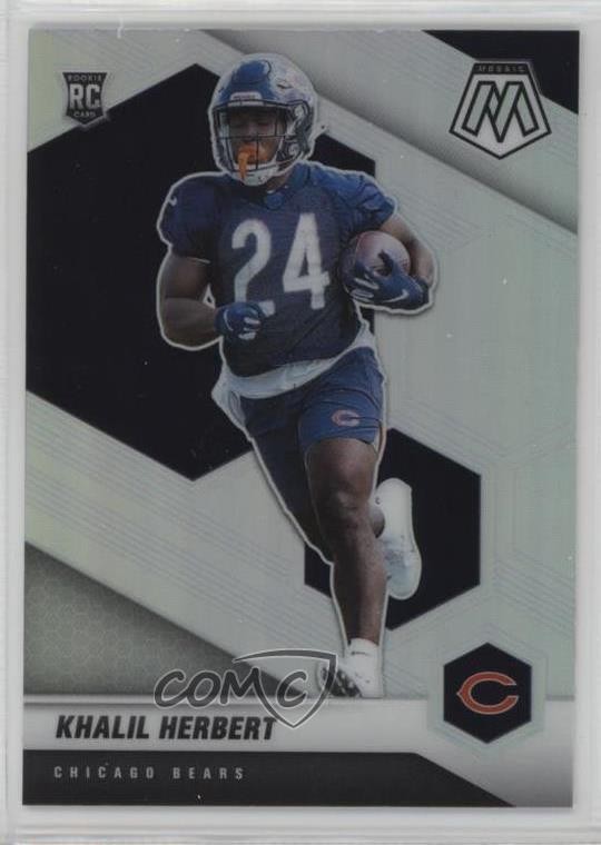 2021 Panini Mosaic Rookies Silver Prizm Khalil Herbert #380 Rookie RC 11nu