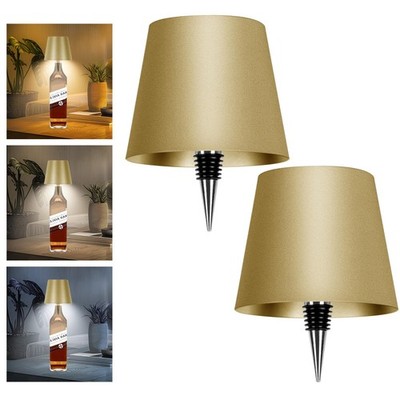 2 Pack Wine Bottle Lamps, 2026 New 3 Color Rechargeable Wireless