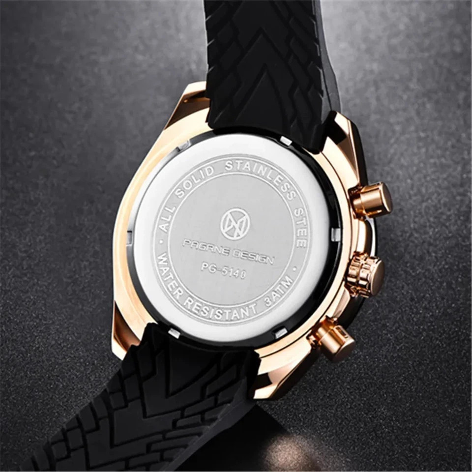 Pagani Design PRX Men's Quartz Watch Rubber Strap Luxury Sports Casual 3