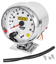 Jegs 41307 3-34 In. Pedestal Mount Tachometer 0-8000 Rpm-white Face Jegs 41307 3-34 In. Pedestal Mount Tachometer 0-8000 Rpm-white Face