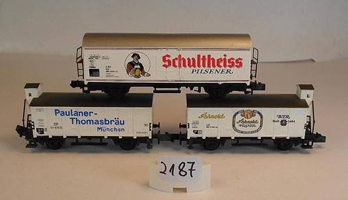 Arnold Spur N 1/160 Bierwagen-Set 2-achsig der DB/DR #2187 | Zustand: Gebraucht