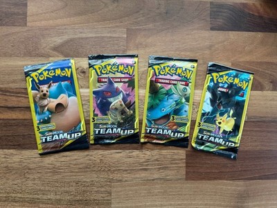 Pokémon Sun & Moon Team Up 3-Card Mini Booster Pack FACTORY SEALED ENGLISH NEW