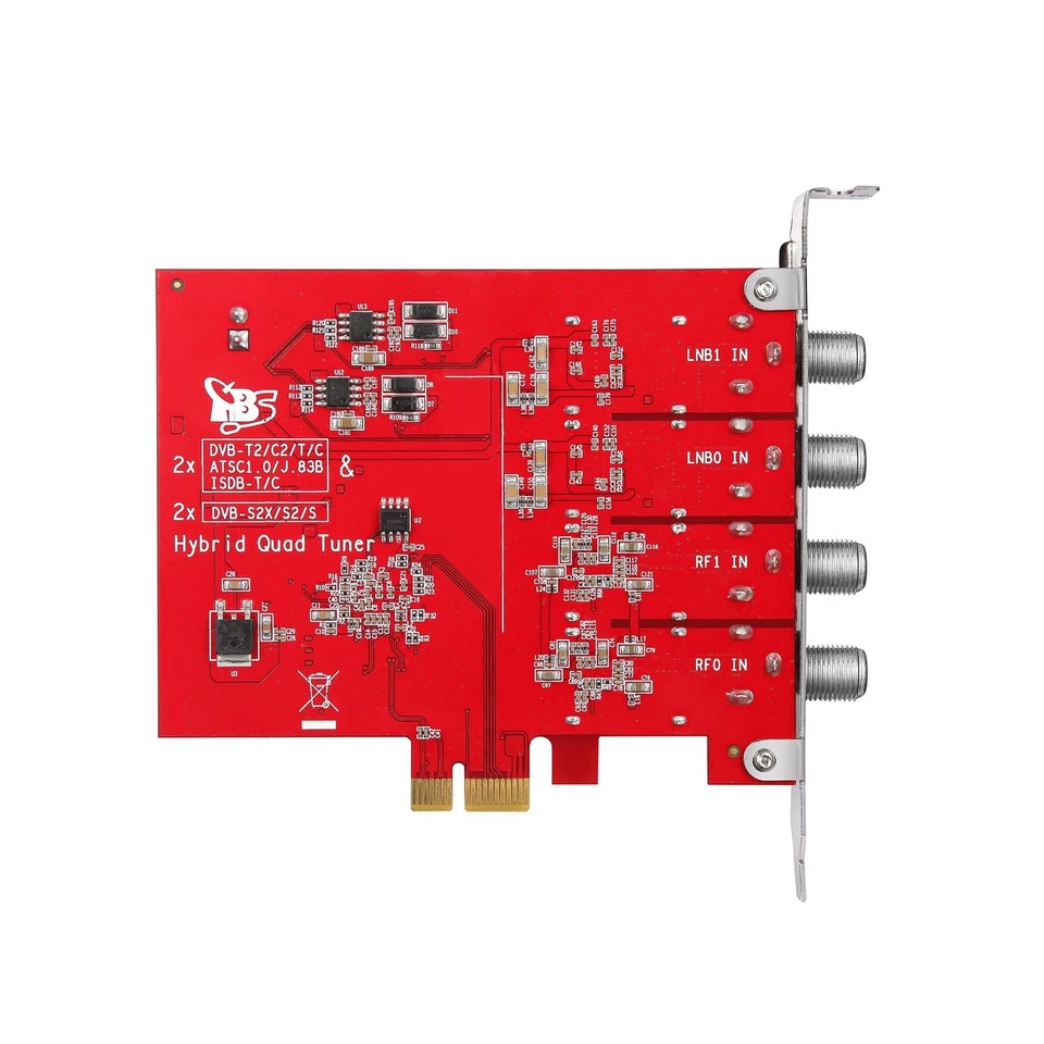 TBS6522H Quad Tuner PCIe Card DVB-S2X S2 S T2 T C2 C ISDB-T ATSC1.0 Multi Sta... - Image 2 of 4