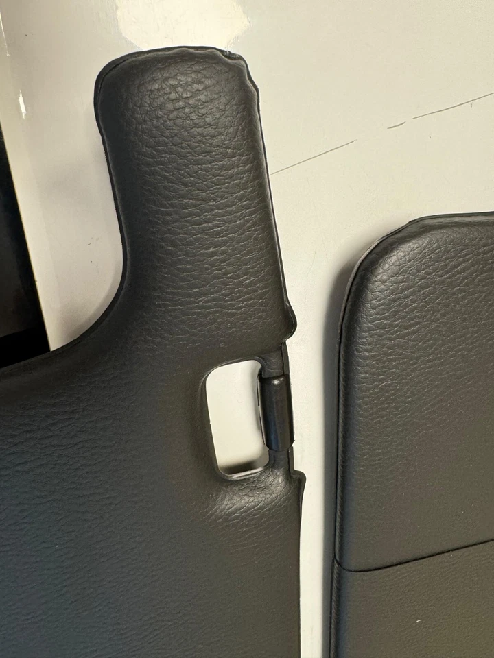 Fit For Honda Civic 1996-2001 Interior Sunvisor Pair LHD Black 2pcs - Imagem 4 de 4