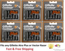 30 ricariche cartuccia Gillette Contour Plus lama adatte a rasoio doppio slim Atra Schick