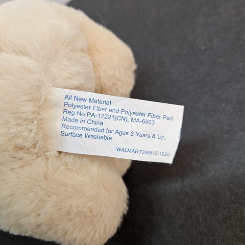 Walmart PUG Puppy Dog w/Bunny Ears 10in Plush Teal Blue Satin Bow Shimmery Ears - Picture 8 of 9