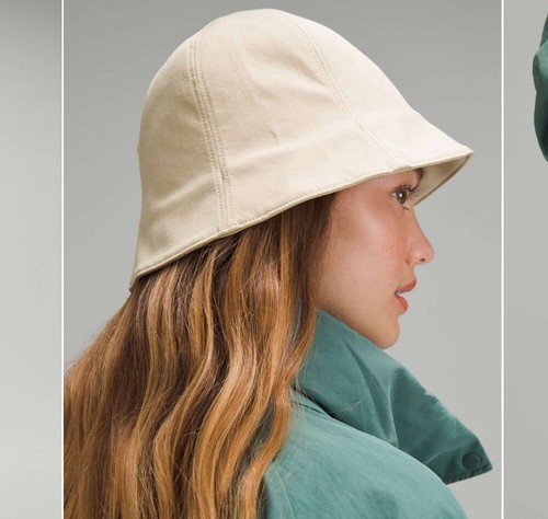Lululemon Womens S/M Packable Bucket Hat Pistachio Tan Wristlet
