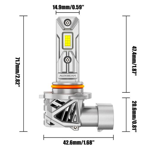 AUXBEAM Canbus LED Headlight Hi/Low Fog Light White For Toyota 4Runner 2010-2025 - Picture 12 of 19