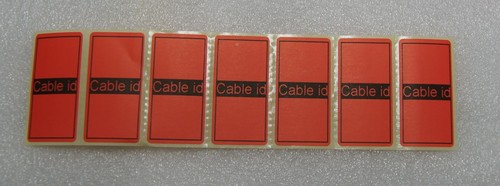 50x Cable id Tidy Labels Self Adhesive Sticky Identification Stickers Tags RED - 第 3/5 張圖片