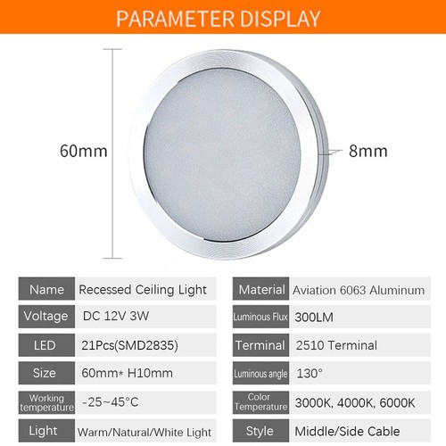 21LED Circular Led Lights Aluminium Circular Ceiling Lamp Closet - Picture 2 of 18