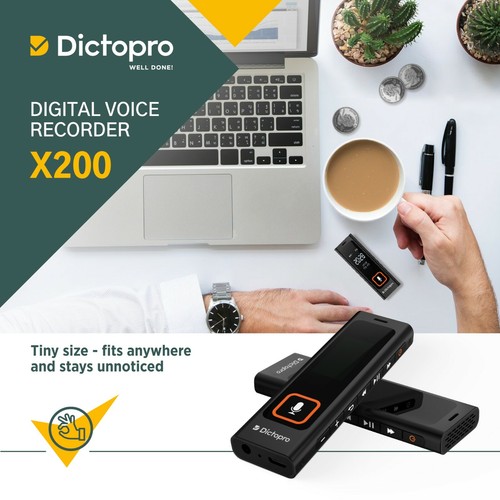 Mini Digital Voice Activated Recorder By Dictopro, 8GB Spy Dictaphone MP3 Player 655172921709 eBay