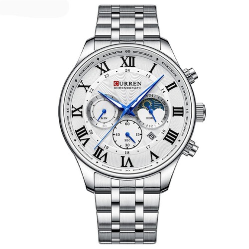 CURREN Reloj Pulsera Hombre Acero Inoxidable Relojes Informal Impermeable Reloj Cuarzo - Imagen 26 de 28