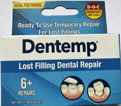 Dentemp - Loose Cap and Lost Filling Repair - Dental Teeth Cement Repair - 1.1g