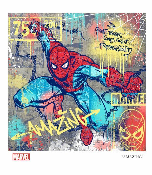 marvel アメコミ アートプリント ポスター 白額付きポスター】スパイダーマン31 アメコミ マーベル(新品