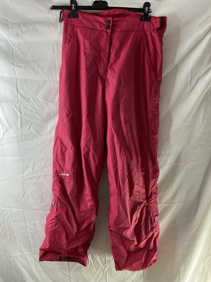 Wedze Ski Trousers Salopettes Womens Size 70/73cm Red Waterproof