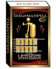 Go Goldman, Natural Male Enhancement Pill GUARANTEED POWERFUL ERECTION 10 Pills