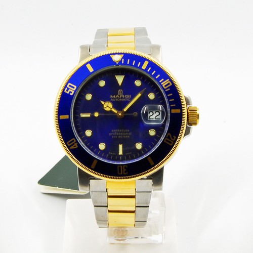 margi orologio automatico uomo sportivo blu nuovo collezione barracuda  professio | eBay