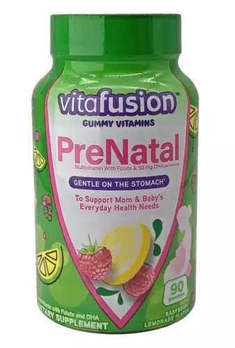 VItafusion PreNatal Multivitamins DHA & Folate - Raspberry Lemonade - 90 Gummies