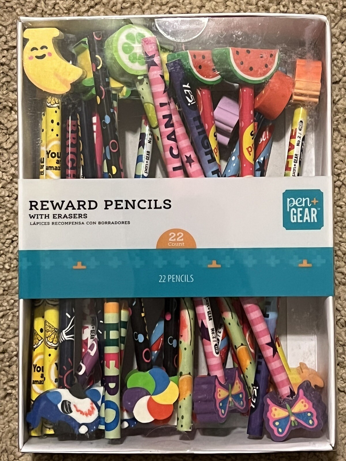 Reward Pencils With Erasers 22 Count Pen+ Gear eBay