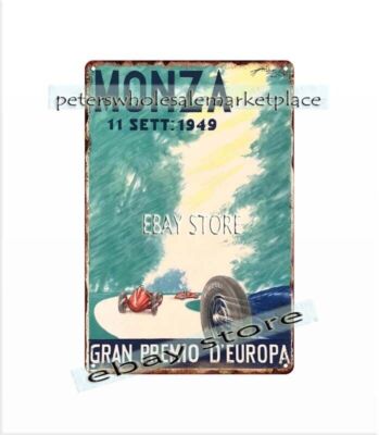 love wall picture 1949 Gran Premio d'Europa Monza auto car racing metal tin sign