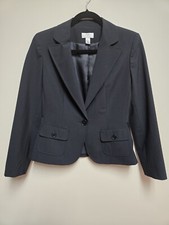 Ann Taylor Loft Blue Jacket Blazer Size 4 Wool Blend NWOT