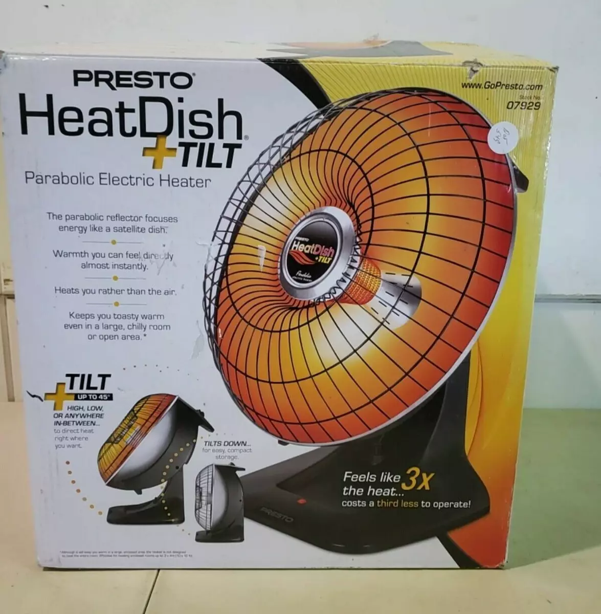 Presto HeatDish Plus Tilt Parabolic Heater