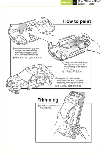 1/10 Onroad Rc Car Van Clear Body Shell For Tamiya tt01 tt02 Hpi Ts4 Sprint2 - Picture 4 of 4