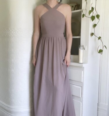 blue floral dress long Wedtrend Women White Blue Flower Bridesmaid Dress A Line Spaghetti Straps  Pleated Long Wedding Guest Dress – WEDTREND main image 0