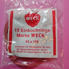 Kit 10 Guarnizioni x Vasetto Conserve Weck ø 10 cm in Gomma Vaso cottura 94x108