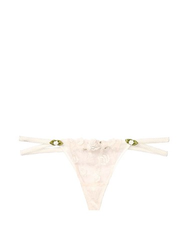Produktbild von Love Claudette Tanga Mit Spitze & Strumpfband – Neongrünes Bikinihöschen, Pin-Up Style