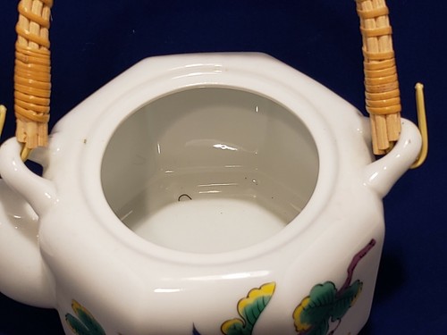 Colorido juego de té asiático pavo real 4 tazas sin manos marca desconocida - Imagen 7 de 9