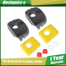 2Pcs Air Cleaner Kit For Briggs  Stratton 595660 590581 799579 594281 Mower