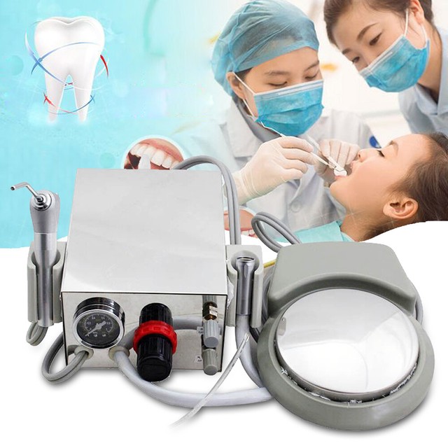 Dental portable Turbine Unit work with AIR Compressor 2Holes 16cm*12cm