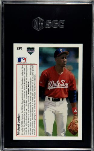 1991 plataforma superior Michael Jordan novato béisbol de radiocontrol #sp1 sgc 8,5 casi nuevo - nuevo como nuevo - Imagen 2 de 2