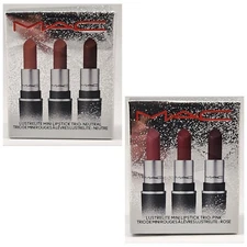 M.A.C. Lustrelite Mini Lipstick Trio YOU PICK ~ Neutral ~ Pink Rose