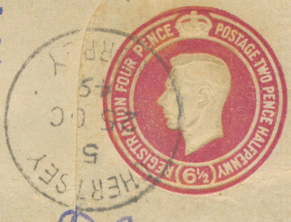 GB „CHERTSEY / SURREY“ CDS VF GVI 6 ½d Registered PS to British Troops in GREECE - Image 3 of 4