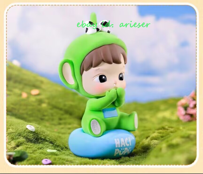 Popmart Hacipupu Teletubbies Green Dipsy Flocking Action Figure In Popmart Hacipupu Teletubbies Green Dipsy Flocking Action Figure In