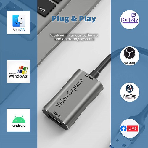 Game Video Capture Card 4K HDMI to USB 3.0/Type C Converter For Camera Teaching - Afbeelding 4 van 8