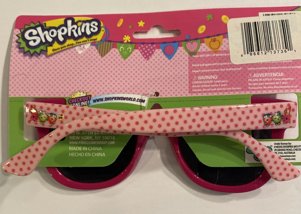 NUEVO Shopkins Niños Gafas de Sol 100% Protección UV Niñas Niños’s Rosa Edad 5+ Foto 2 de 2