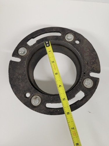Black Cast Iron Bathroom Plumbing Quick Set Toilet Flange - Picture 10 of 11