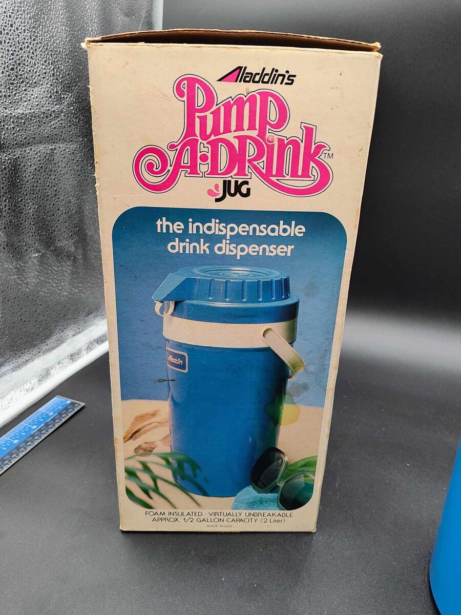 送料無料 いつまで Aladdin Pump-A-Drink Jug 1/2 Gallon Coventry Blue w 1.0リットル~