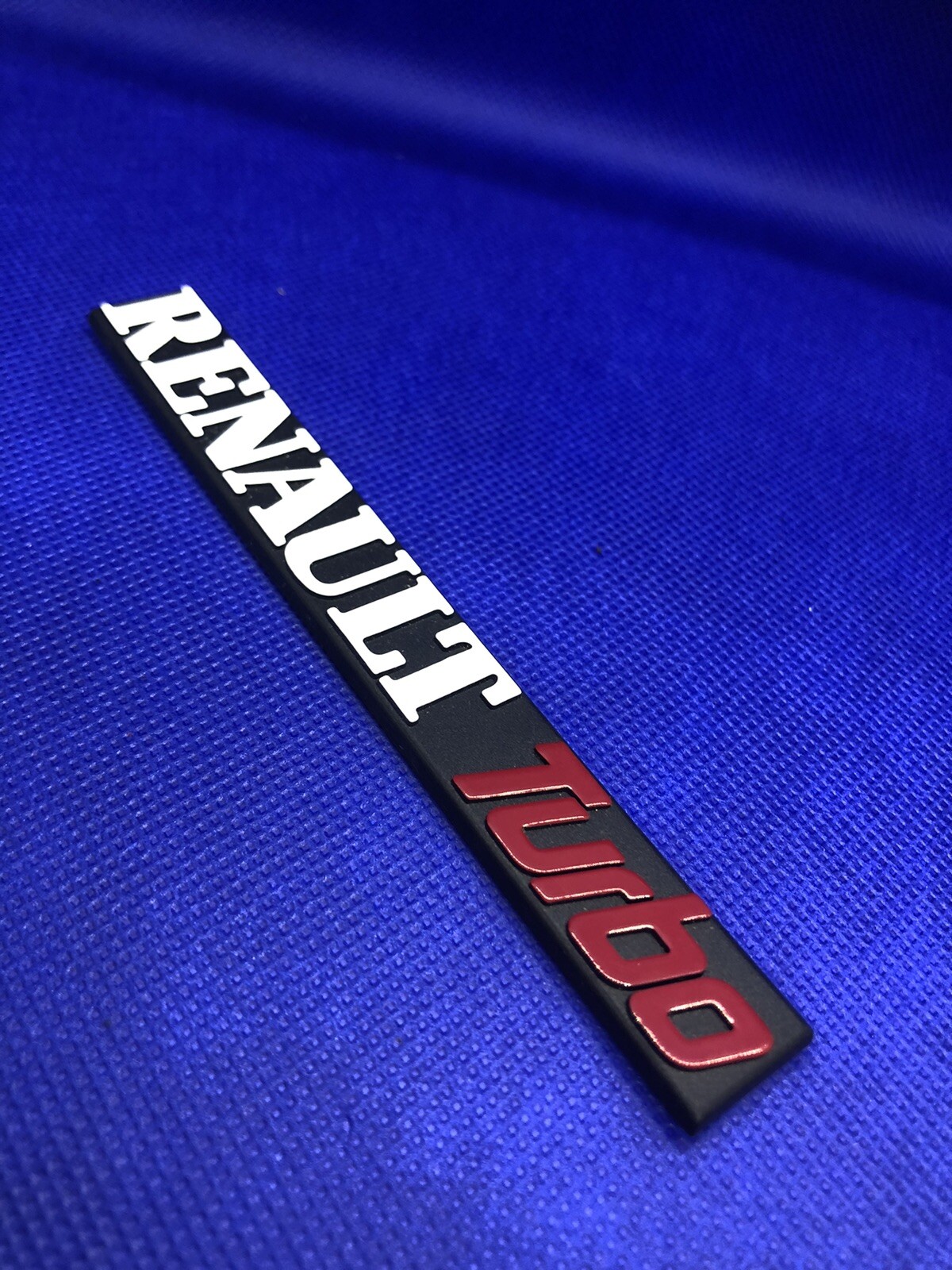Badge Renault Turbo Sport ORIGINAL logo emblème neuf pour R5 R21 R25 chromé