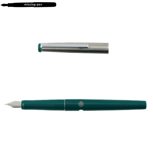 Vintage Geha 705 School Fountain Pen Green-Silver A-nib / 1982 - 1985 - Picture 6 of 8