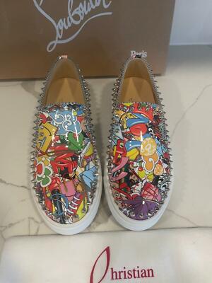 クリスチャンルブタン　PIK BOAT WOMAN FLAT CALF Christian Louboutin Pik Boat Flat Calf Leather Shoes Black