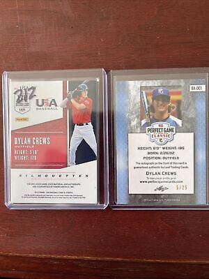 Dylan Crews Auto 2-card Lot; 17U Team USA /99 & Leaf perfect Dylan Crews Auto 2-card Lot; 17U Team USA /99 & Leaf perfect
