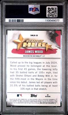 Graded 2025 Topps James Wood #SMLB18 Stars of MLB Rookie RC 