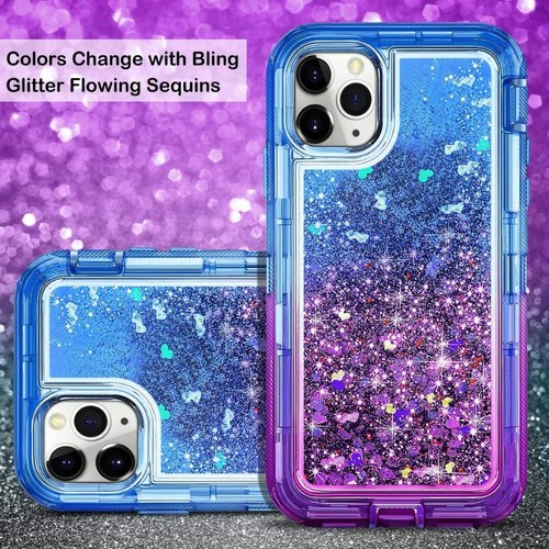 For iPhone 16 Pro Max 16 Plus 16 Shockproof Liquid Glitter Bling Heavy Duty Case - Picture 9 of 19