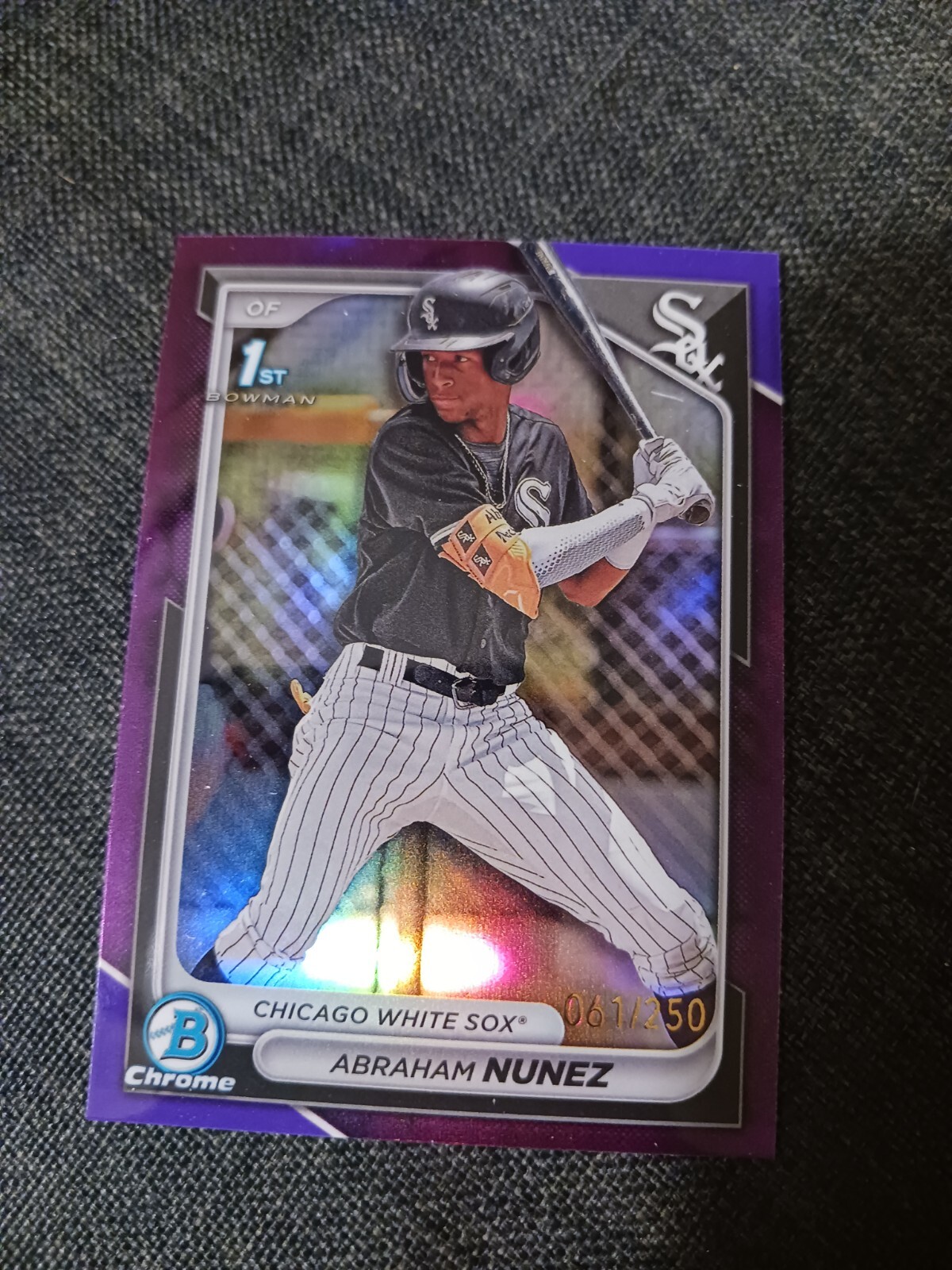 Abraham Nunez - 2024 Bowman Chrome #BCP-56 Purple Refractor /250 White Sox