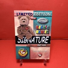 1999 Ty Beanie Babies Platinum Edition Signature Bear 4228 VG  